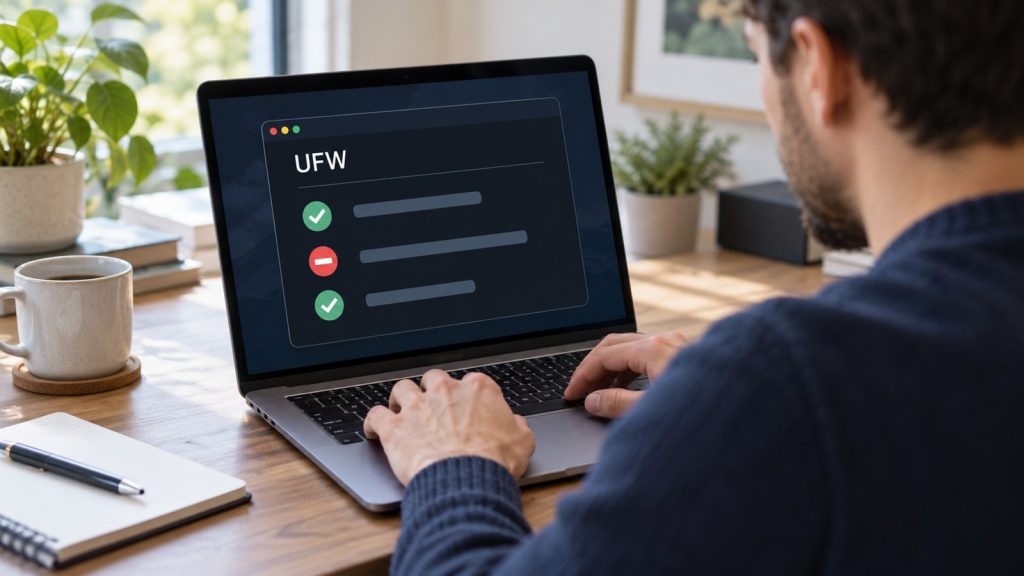 Conceptual hosting workspace for Ubuntu UFW Firewall: Allow, Block and Remove Rules Safely
